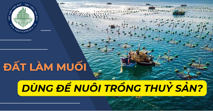 Dùng đất làm muối nuôi trồng thuỷ sản được không? (Hình ảnh từ Internet)