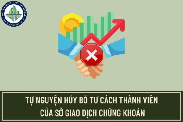 Hồ sơ tự nguyện hủy bỏ tư cách thành viên giao dịch Sở giao dịch chứng khoán gồm những giấy tờ gì?