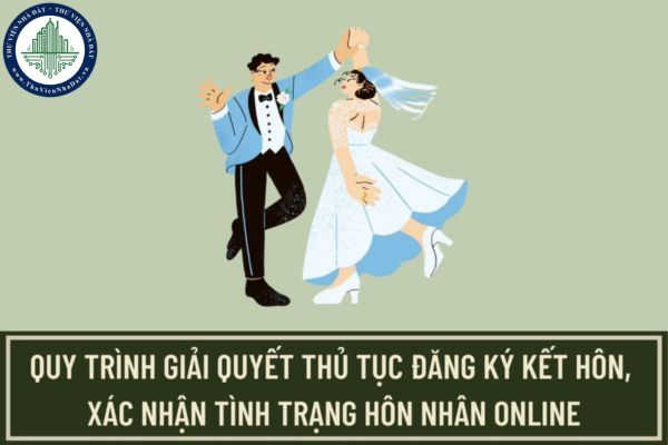 Quy trình giải quyết thủ tục đăng ký kết hôn, xác nhận tình trạng hôn nhân online được thực hiện như thế nào?