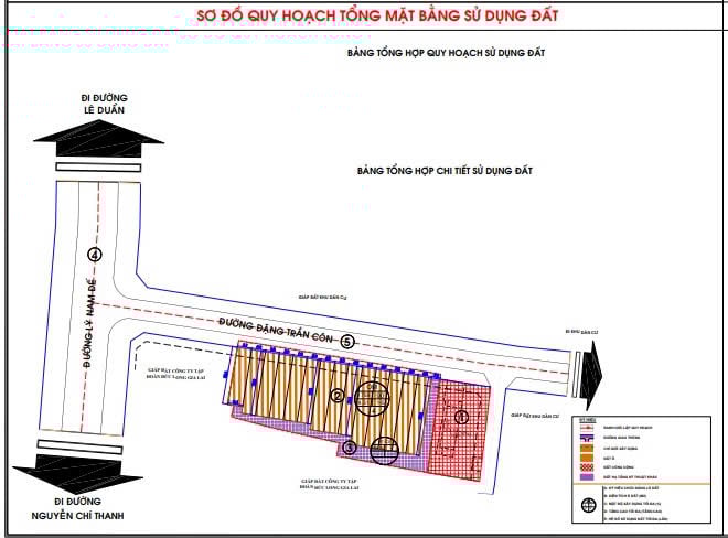 Sơ đồ quy hoạch tổng mặt bằng khu tái định cư đường Đặng Trần Côn phường Hội Phú tỉnh Gia Lai tỷ lệ 1/500