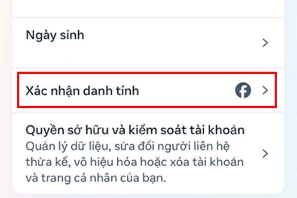 Cách xác thực tài khoản Facebook bằng Căn cước