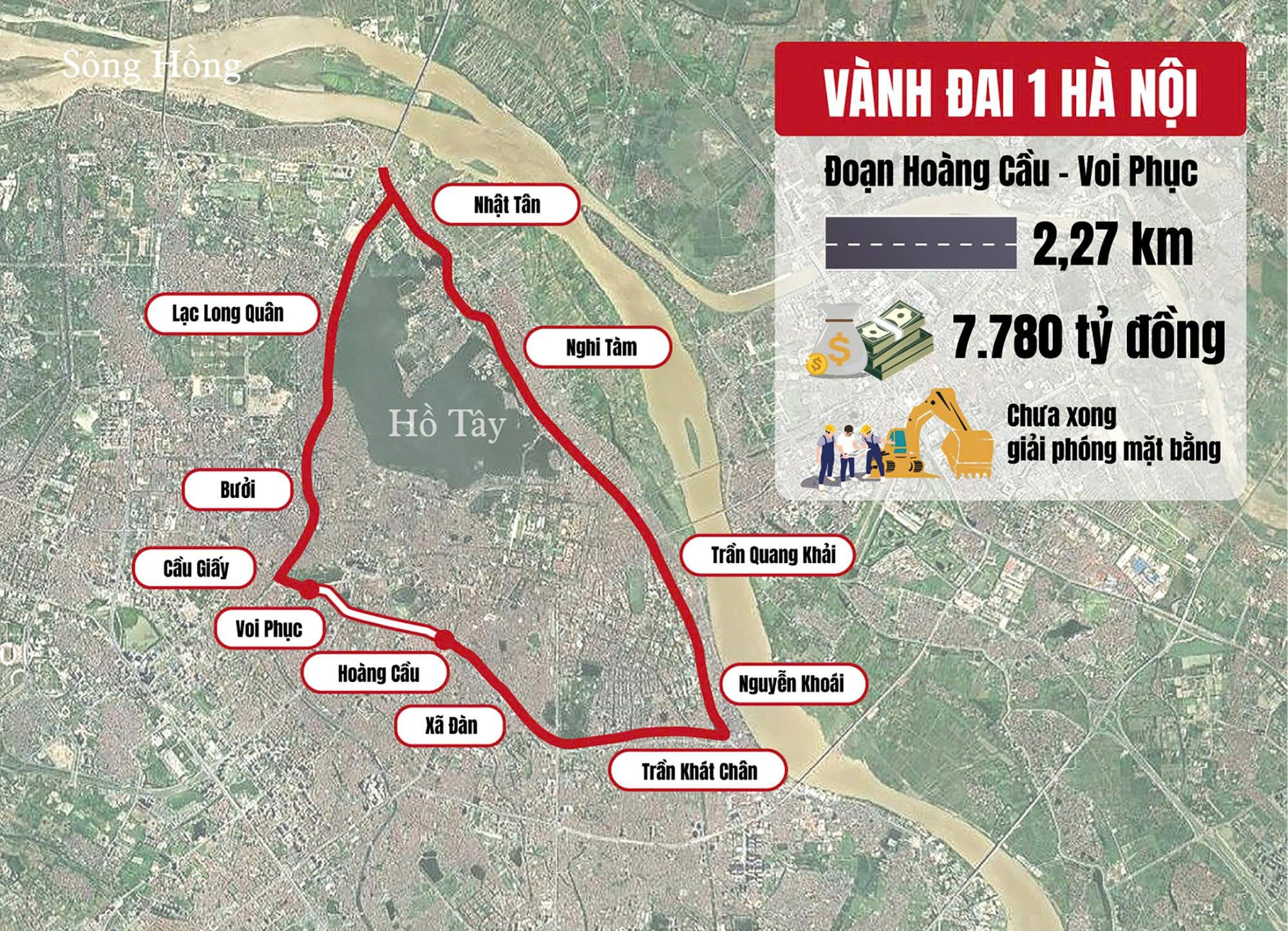 Bản đồ Vành đai 1 Hà Nội