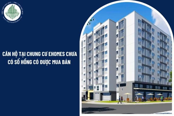 Năm 2025, căn hộ tại Chung cư Ehomes chưa có sổ hồng có được mua bán hay không?