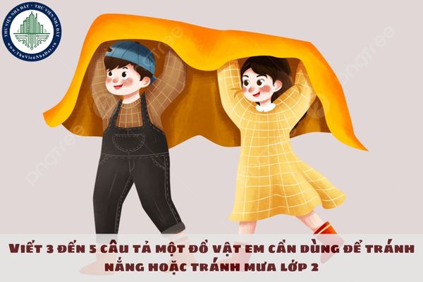 Viết 3 đến 5 câu tả một đồ vật em cần dùng để tránh nắng hoặc tránh mưa lớp 2