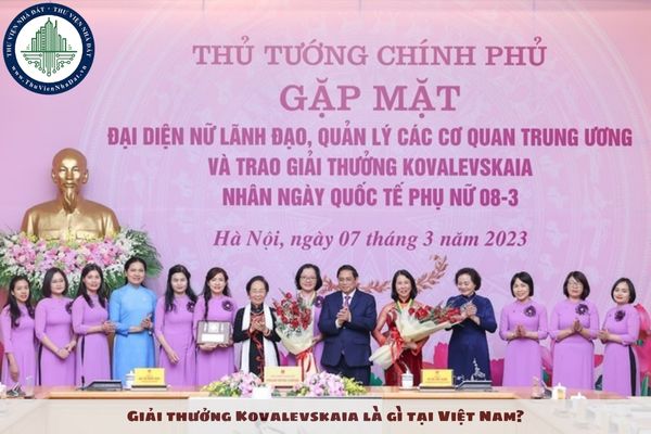 Giải thưởng Kovalevskaia là gì tại Việt Nam?