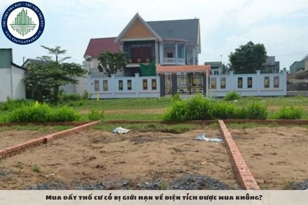 Mua đất thổ cư có bị giới hạn về diện tích được mua không?