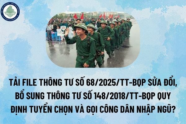 Tải file Thông tư 68/2025/TT-BQP sửa đổi, bổ sung Thông tư 148/2018/TT-BQP quy định tuyển chọn và gọi công dân nhập ngũ? (Hình từ Internet)