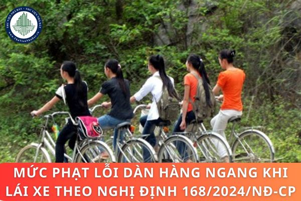 Mức phạt lỗi dàn hàng ngang khi lái xe theo Nghị định 168/2024 