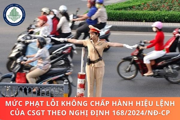 Mức phạt lỗi không chấp hành hiệu lệnh của CSGT theo Nghị định 168/2024