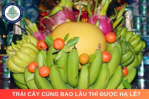 Trái cây cúng bao lâu thì được hạ lễ?