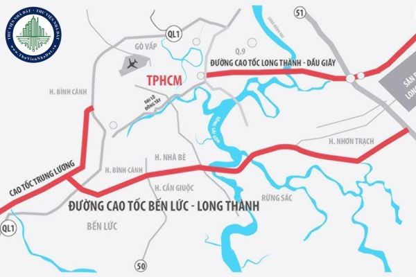 Bản đồ cao tốc Bến Lức - Long Thành