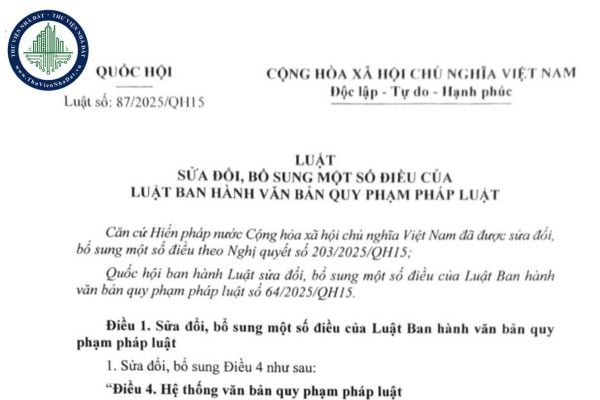 Tải file Luật sửa đổi Luật Ban hành văn bản quy phạm pháp luật năm 2025 (Luật số 87/2025/QH15)