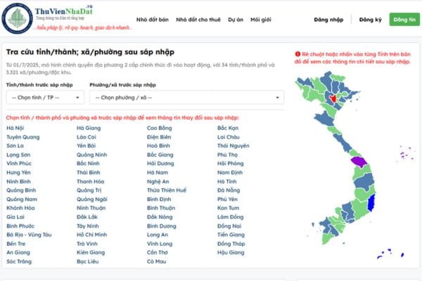 Link tra cứu địa chỉ mới của doanh nghiệp sau sáp nhập tại 63 tỉnh thành