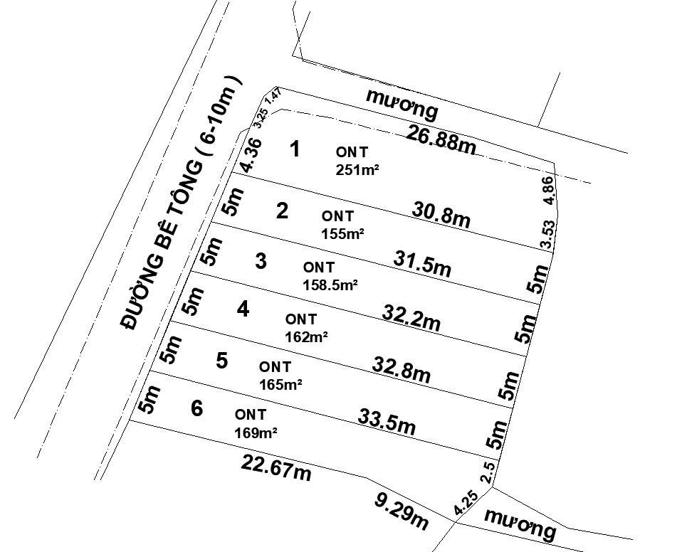 Mở bán 6 lô đất thổ cư Diện tích 155m2 - 251m2 tại Trường Phước Ninh Quang, Khánh Hòa giá chỉ từ 750 triệu/lô