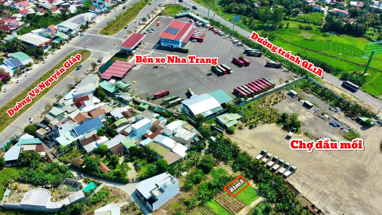Bán lô đất 81.2m2 Diên Toàn Khánh Hòa tiềm năng gần Bến xe Chợ đầu mối