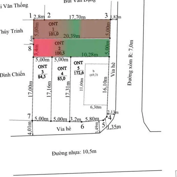 Bán đất thổ cư 100m2 Đường liên xã thôn 4B Hải Phòng tặng nhà biệt thự 1 tầng