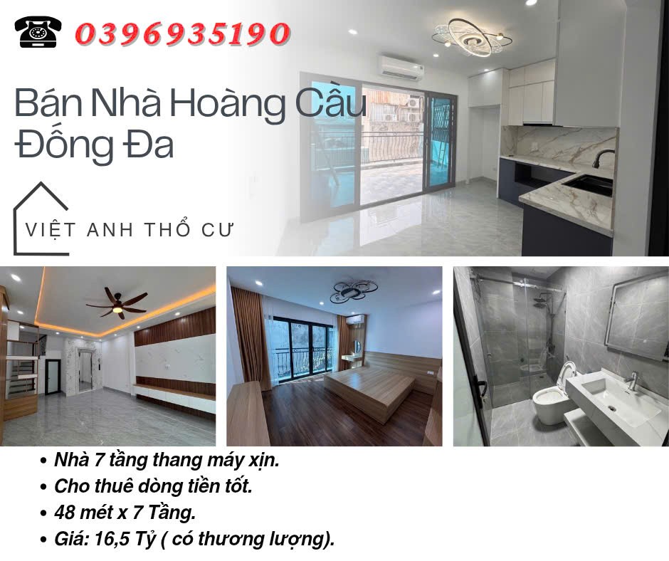 Bán nhà phố Hoàng Cầu Đống Đa 48m2 7 tầng thang máy giá 16 5 tỷ