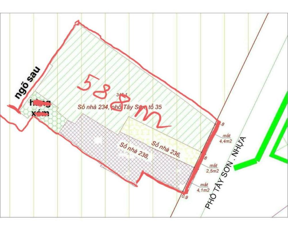 Bán đất mặt phố Tây Sơn, Đống Đa, 588m2, mặt tiền 14m, giá 298 tỷ