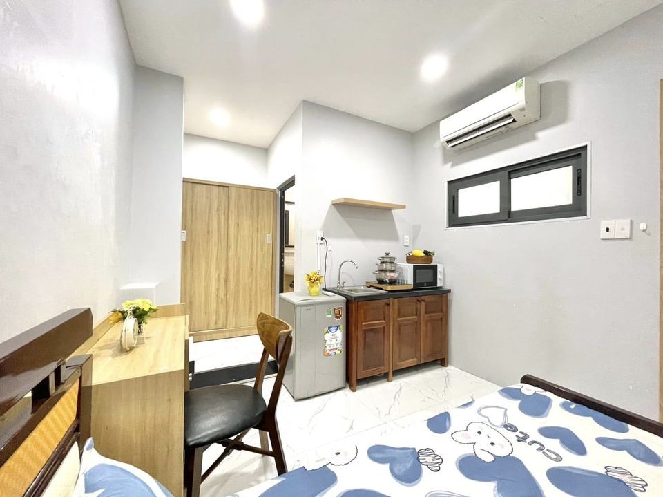 Cho thuê studio 25m² Nguyễn Thanh Tuyền, Tân Bình – full nội thất, thang máy, giá 4.3 triệu