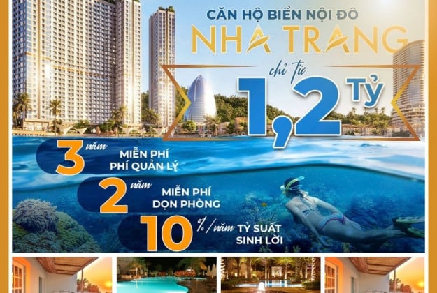 Bán căn hộ chung cư 65 m2 tại Trần Phú, Nha Trang, tiện ích đẳng cấp