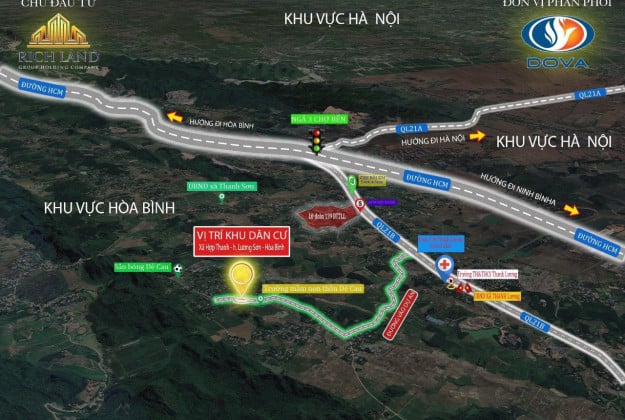 Bán đất nền dự án 148m2 tại Hợp Thanh, Lương Sơn, Hòa Bình, vị trí giao thông thuận tiện