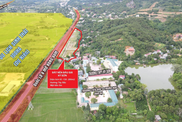 Bán đất nền dự án 130 m2 Quốc lộ 6 phường Kỳ Sơn TP Hòa Bình tiện ích hoàn hảo