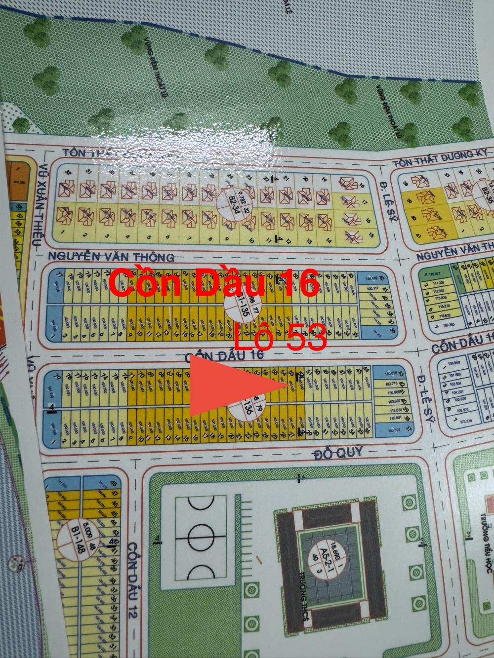 Bán đất 100m2 Cồn Dầu 16, phường Hòa Xuân, quận Cẩm Lệ, Đà Nẵng, gần cầu Hoà Xuân