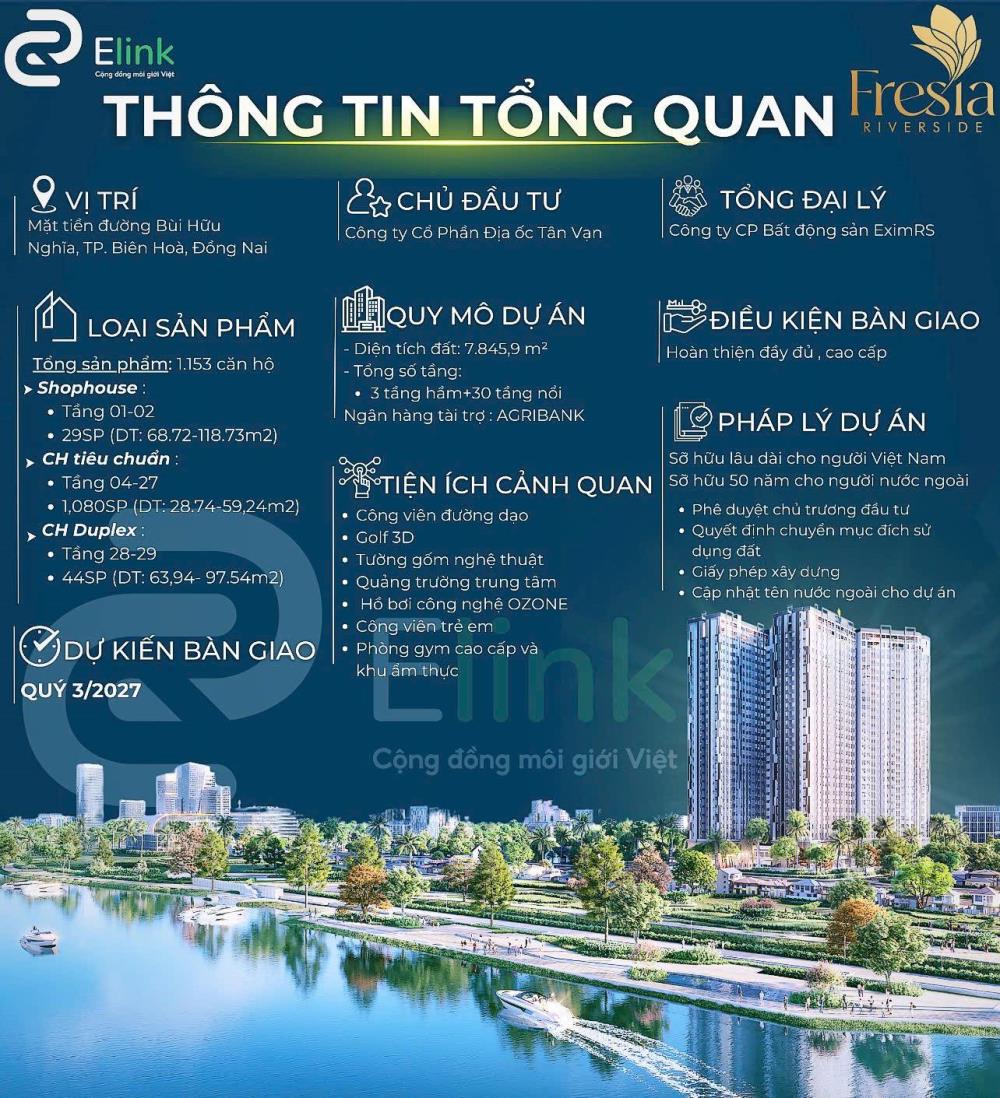 Bán căn hộ chung cư 69m2 đường Bùi Hữu Nghĩa, Biên Hòa, Đồng Nai giá 1,560,000,000 VNĐ