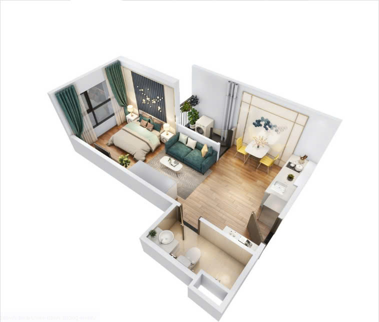 Bán căn hộ chung cư studio 30,6 m2 Phường Tây Mỗ, Quận Nam Từ Liêm, Hà Nội tiện ích hiện đại