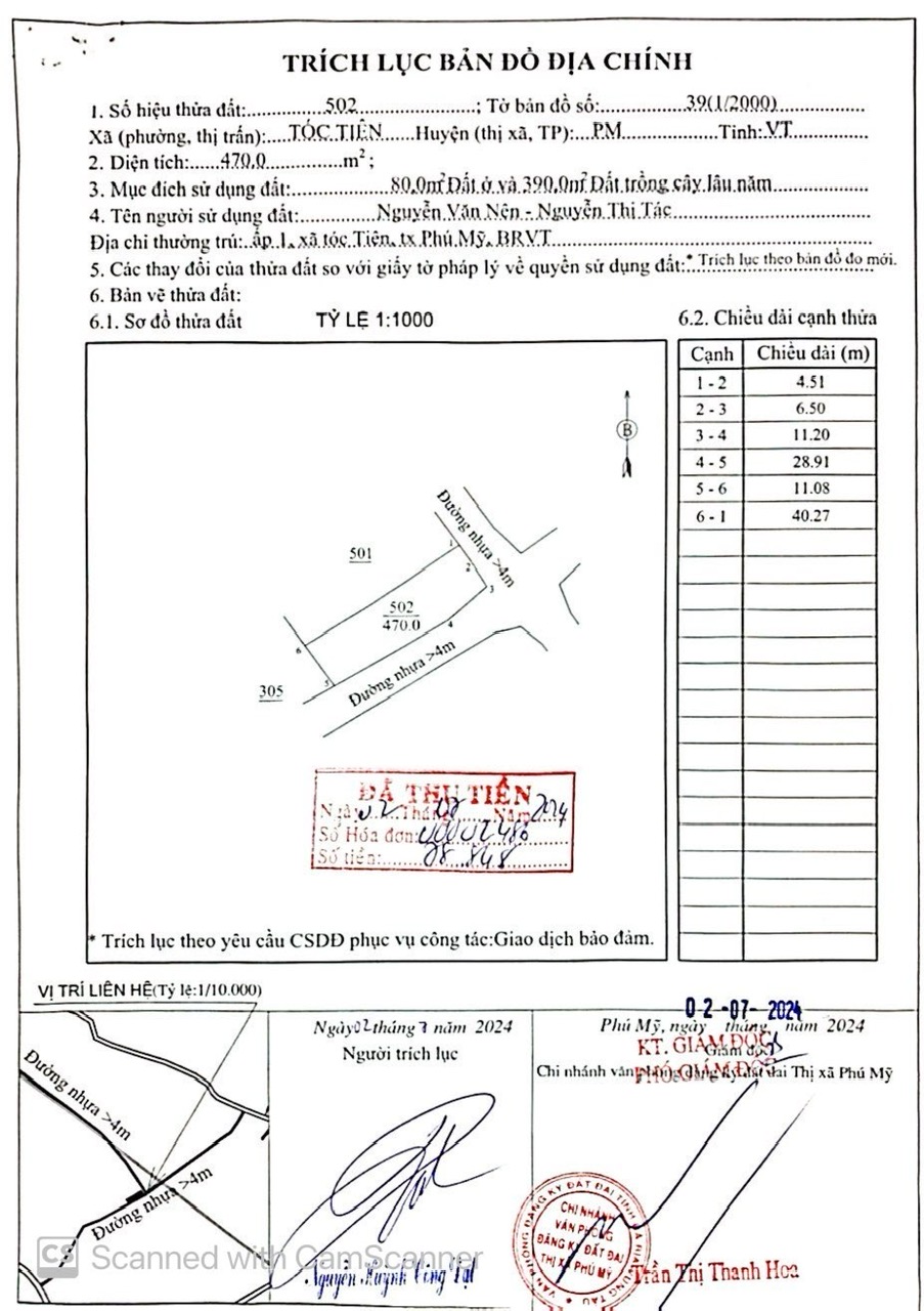 Bán lô đất 470m2 tại Tóc Tiên, Phú Mỹ, Bà Rịa - Vũng Tàu, tiện ích đắc địa