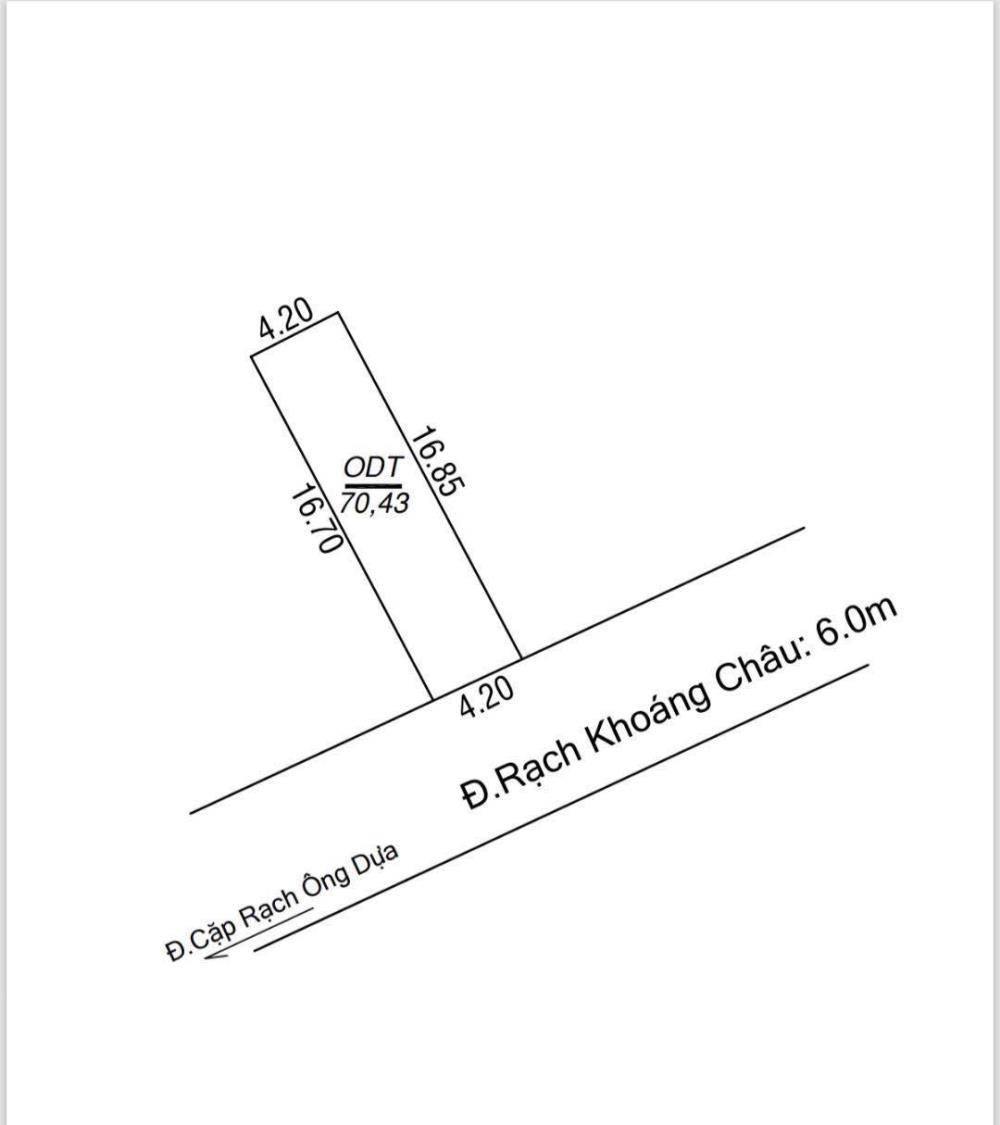 Bán nền thổ cư 70m2 đường ô tô Long Tuyền Bình Thủy Cần Thơ giá 990 triệu