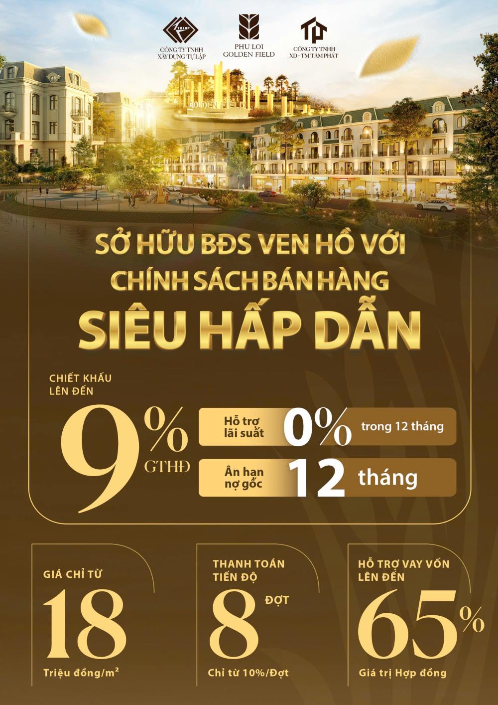 Chuyển nhượng đất nền dự án Phú Lợi Golden Field Phường Trường Thịnh Thị xã Phú Thọ 150m2 giá hấp dẫn