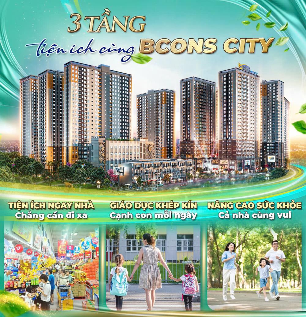 Sang nhượng căn hộ chung cư BCONS CITY Đông Hòa Thủ Đức 52m2 giá 1,900,000,000 VNĐ
