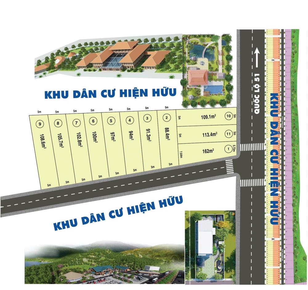 Bán đất 120m2 đường Phước Bình huyện Long Thành Đồng Nai giá 950 triệu