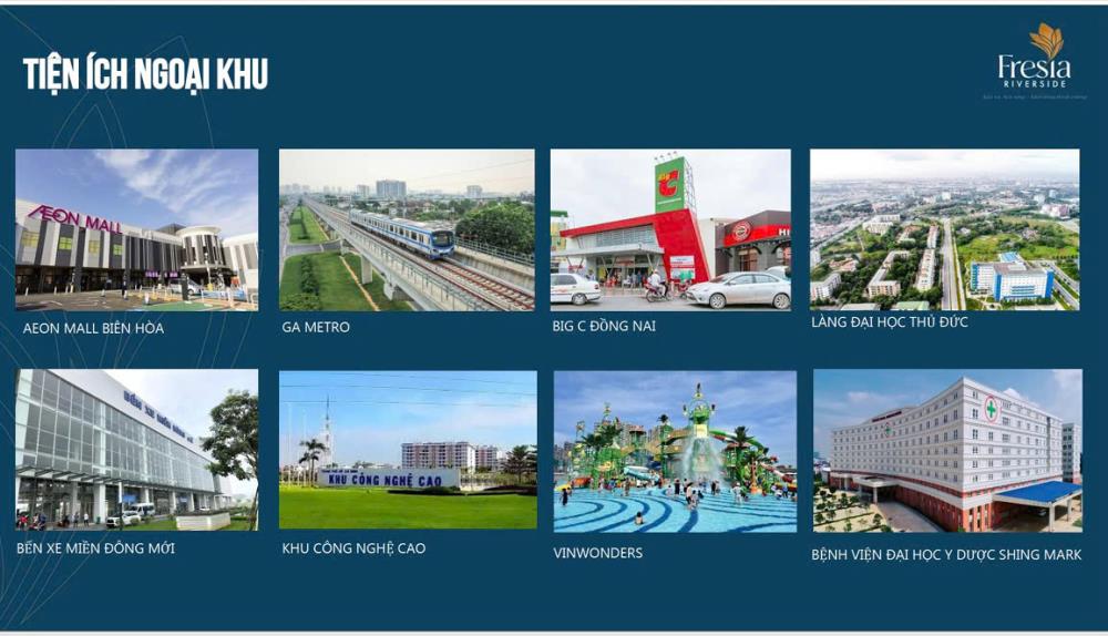 Bán căn hộ chung cư 50 m² Fresia Riverside đường Bùi Hữu Nghĩa Biên Hòa tiện ích đầy đủ