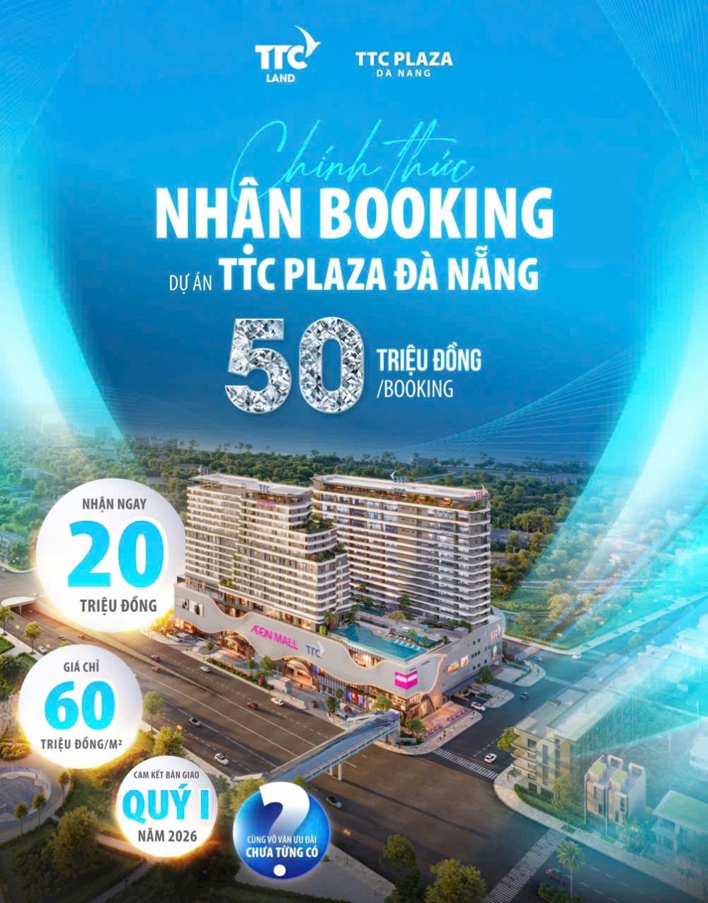 Nhận booking căn hộ chung cư cao cấp TTC Plaza Đà Nẵng đường Điện Biên Phủ