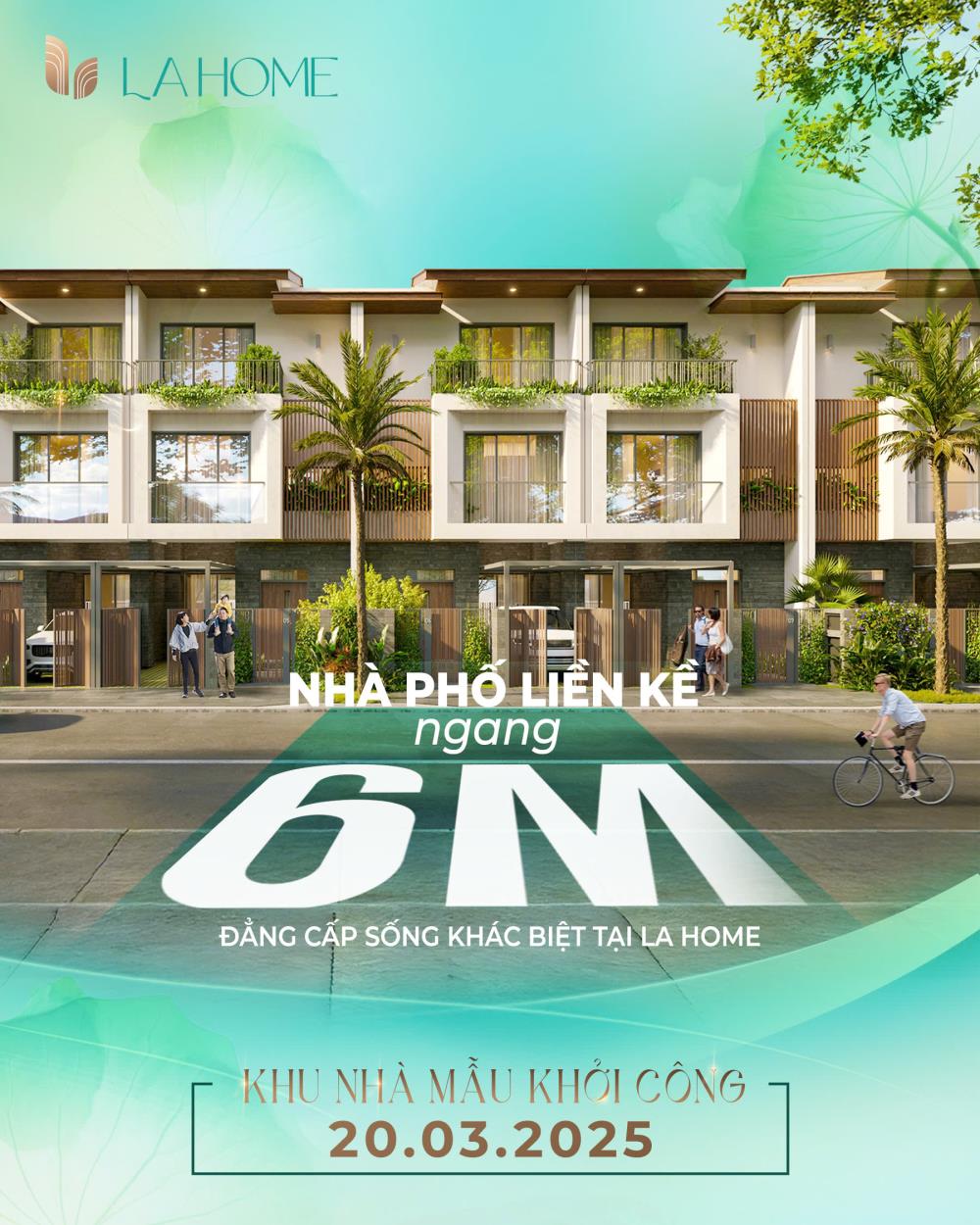 Bán nhà phố 1 trệt 2 lầu 160m2 LA Home Long An chiết khấu 1%