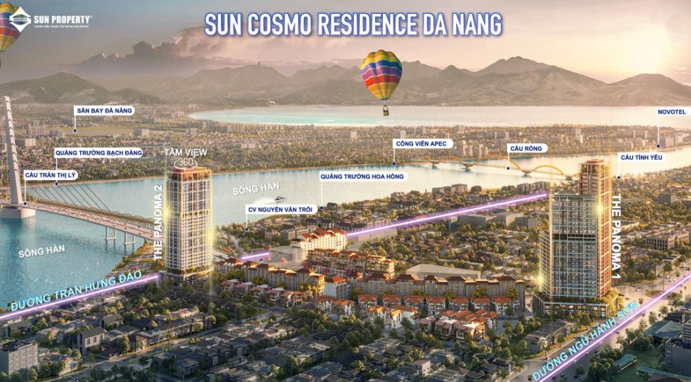 Bán căn hộ chung cư 49 m2 Sun Cosmo Residence, Phường Mỹ An, Đà Nẵng, view sông Hàn