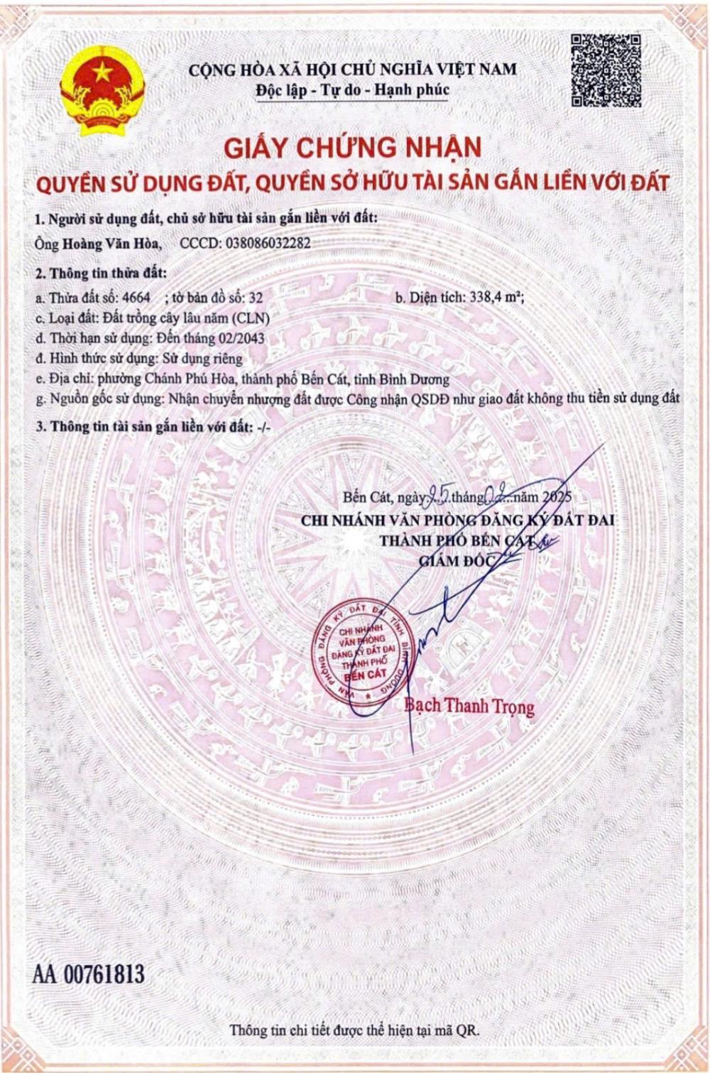 Bán đất sổ sẳn đường nhựa TP. Bến Cát có thể xây ở hoặc kinh doanh trọ
