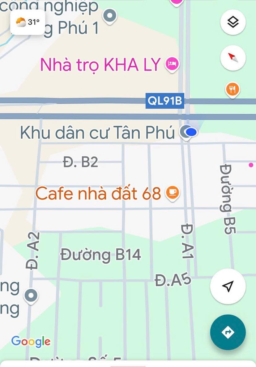 Bán đất nền 100 m2 Phường Tân Phú Quận Cái Răng Cần Thơ có hẻm kỹ thuật