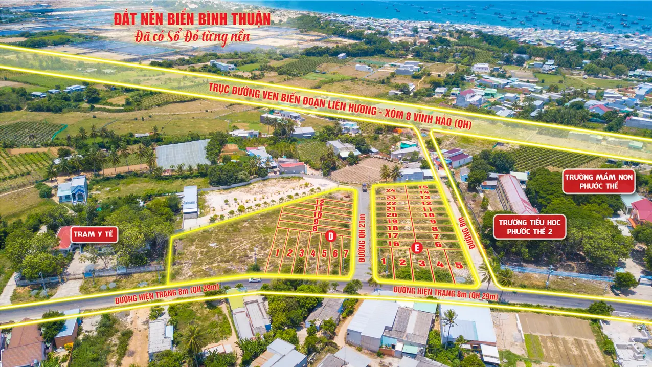 Bán đất nền 175 m2 tại Phước Thể, Tuy Phong, Bình Thuận giá 8,000,000 VNĐ