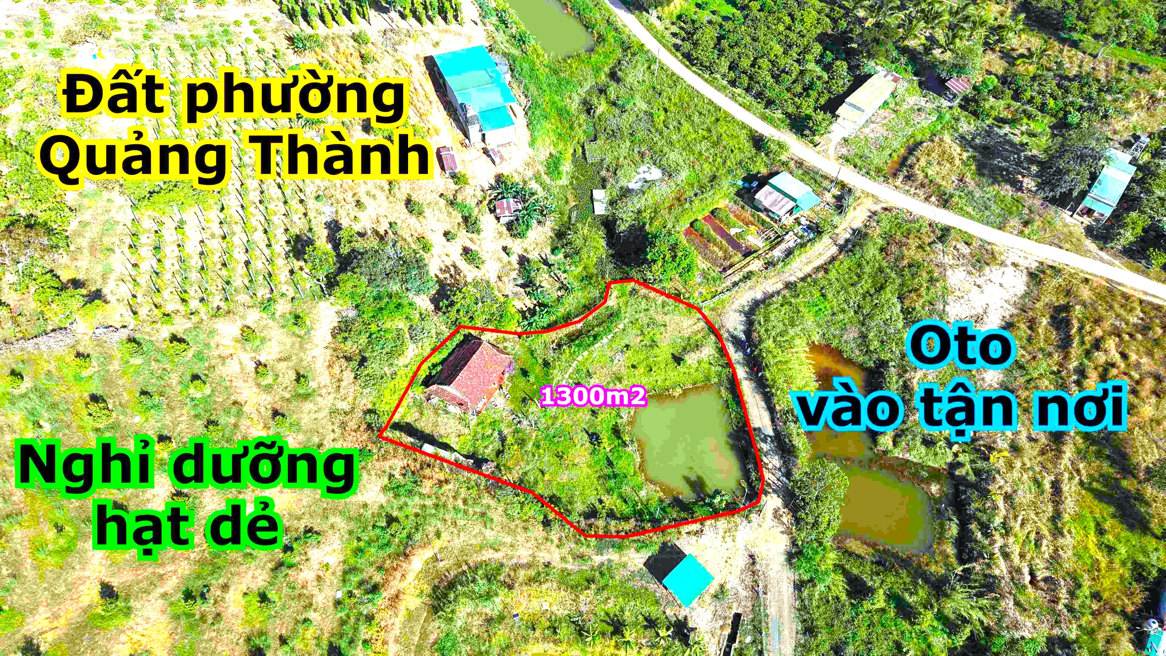 Bán đất nghỉ dưỡng 1300m2 đường Quảng Thành, Gia Nghĩa, Đắk Nông tiện ích đầy đủ