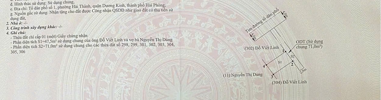 Sang nhượng lô đất 47m2 đường Hải Thành Dương Kinh giá chỉ 900 triệu