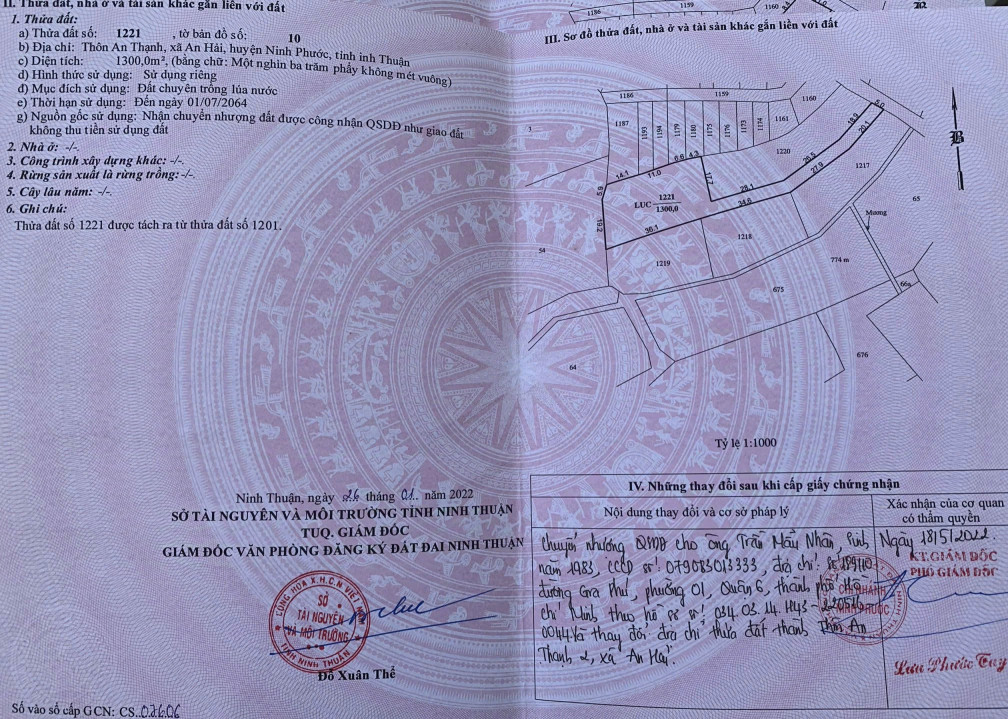 Bán 3 sào đất đã đăng ký ONT, đường bê tông Khu dân cư An Thạnh, giá 1,3 triệu/m2