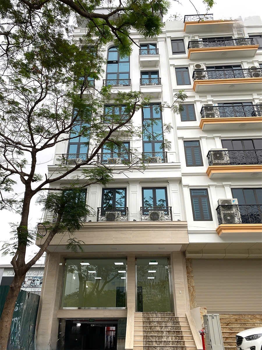 Bán tòa văn phòng quận Cầu Giấy 145m2, 8 tầng, mặt tiền 8m, thang máy, gara, vỉa hè, kinh doanh