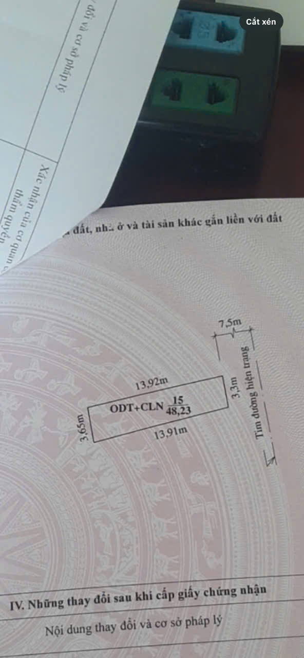 Chính chủ cần bán nhà 2 tầng, mặt đường Đình Hương, Thành phố Thanh Hóa, diện tích 48 m2, mặt tiền 3.3m