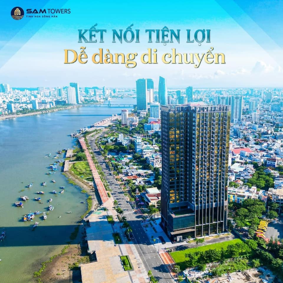 Căn hộ Sam Towers với diện tích 53m2 có full nội thất, giá 4,13 tỷ, view pháo hoa