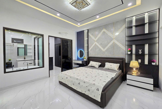 Siêu phẩm nhà 3 tầng 4 phòng, Hòa Minh, gần Mega Mall, an ninh tốt, giá chỉ 6.650 tỷ