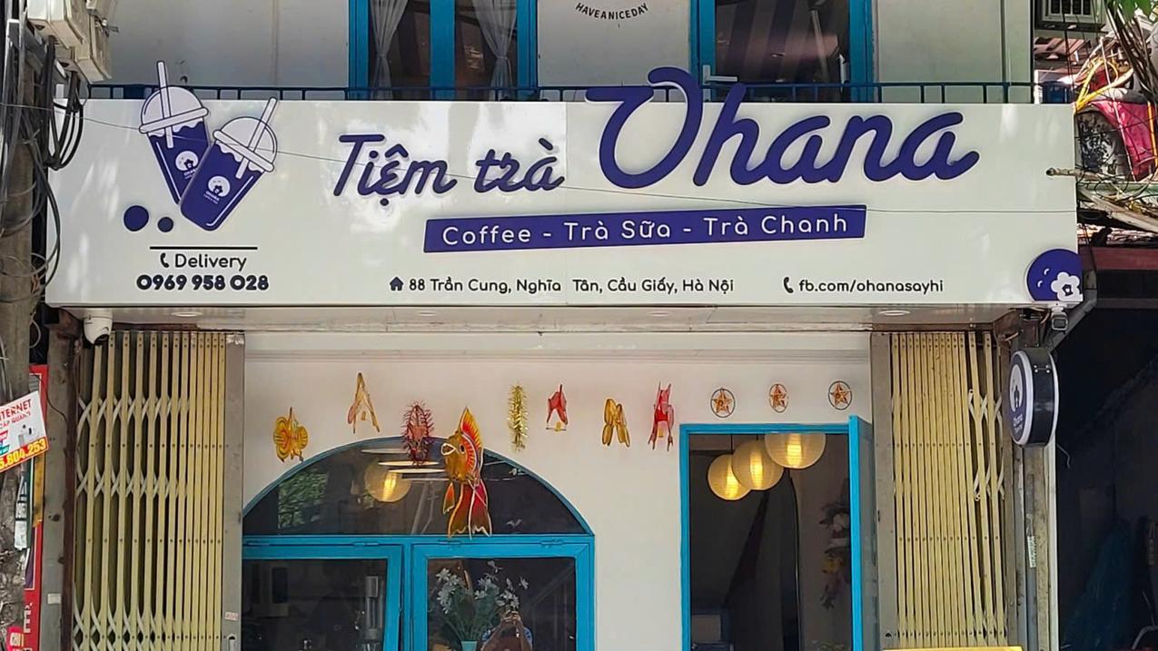 Sang nhượng gấp quán trà sữa oHana, mặt đường Trần Cung, Nghĩa Tân, Cầu Giấy, giá tốt