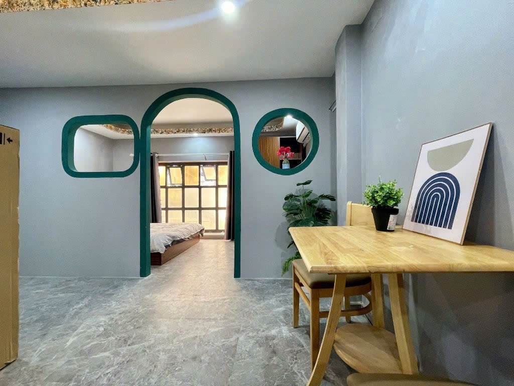 Trống sẵn 1PN + 1PK full nội thất mới, cửa sổ đón gió ngay Hoà Hưng Quận 10